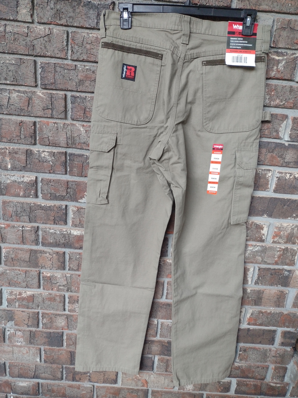 Wrangler Riggs Men's Workwear RIPSTOP Ranger Brown Cargo Pants Relaxed 33x34 NWT